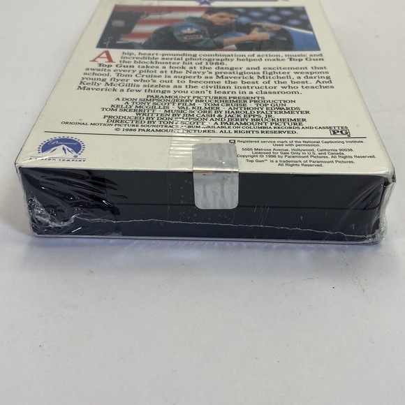 1996 Paramount SEALED VHS TOP GUN (1986) Tom Cruise Watermarks - Picture 4 of 9